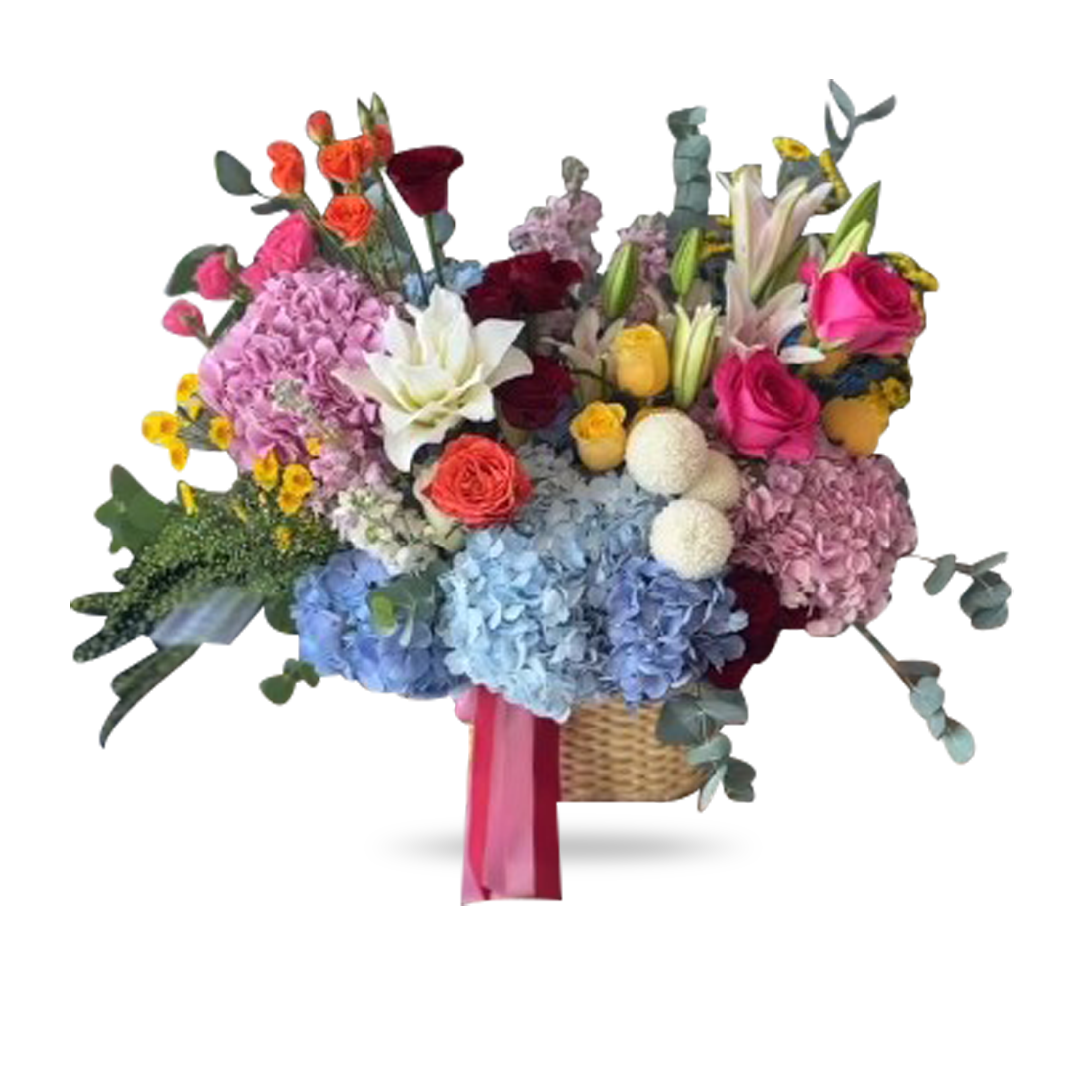 Wildflower Symphony – Mixed Flower Basket – April Flora Wildflower Symphony – Mixed Flower Basket – April Flora