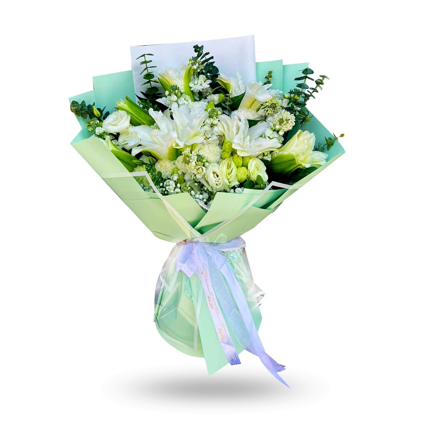 april lily flower Lily Harmony" Bouquet of White Lilies and Mixed White flower – April Flora