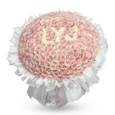 ช่อดอกไม้ "Every Day is You" ช่อดอกไม้ใหญ่ ดอกกุหลาบ 365 ดอกพร้อมตัวอักษร