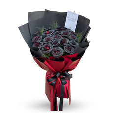 Dragon Heart" Bouquet Of 20 Black Roses - Phuket