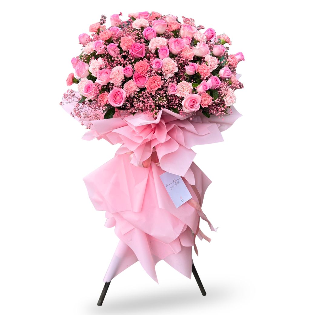 ดอกไม้พร้อมขาตั้ง "Pinky Flower Stand"