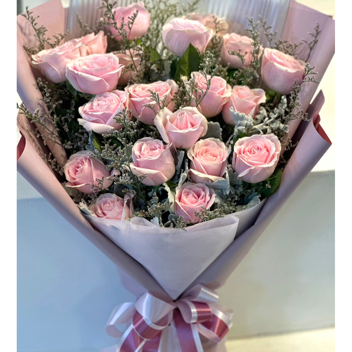 Bouquet Of Dusty Pink Roses – April Flora