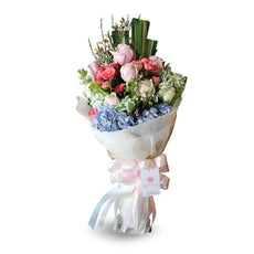 Tall Arrangement With Pink And Spray Roses - April Flora