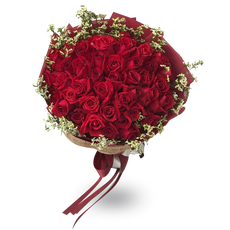 "Wow" Bouquet Of 50 Red Roses (XL) - April Flora