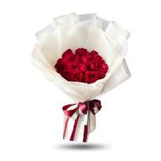 "Deep Love" Classy Bouquet Of 20 Red Roses