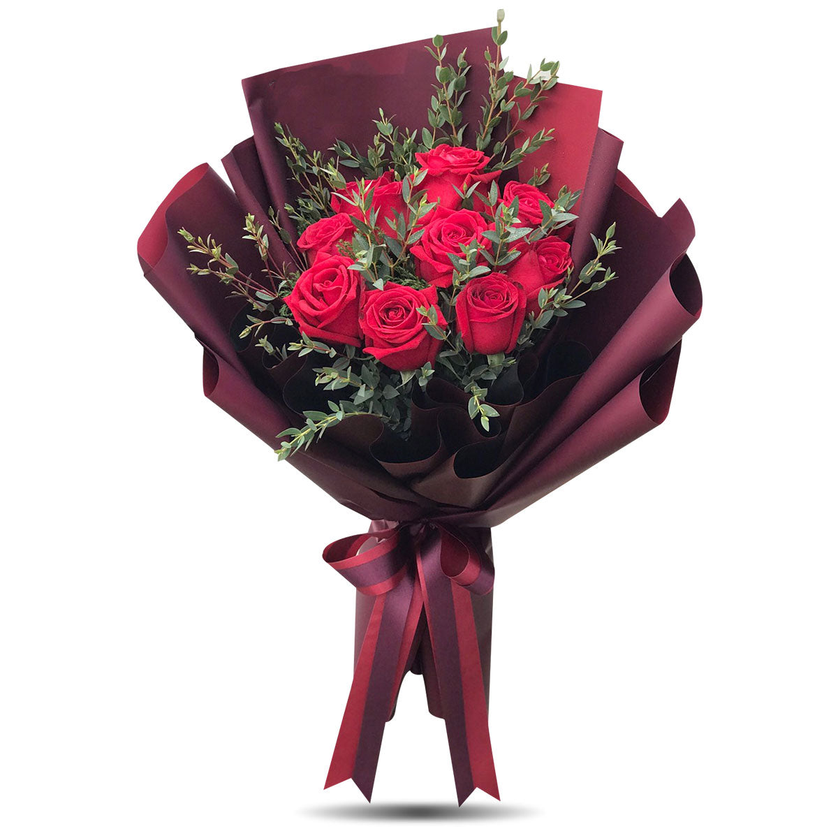 Classic Bouquet Of 10 Red Roses - April Flora