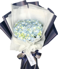 Pastel Blue Bouquet With Hydrangea - April Flora