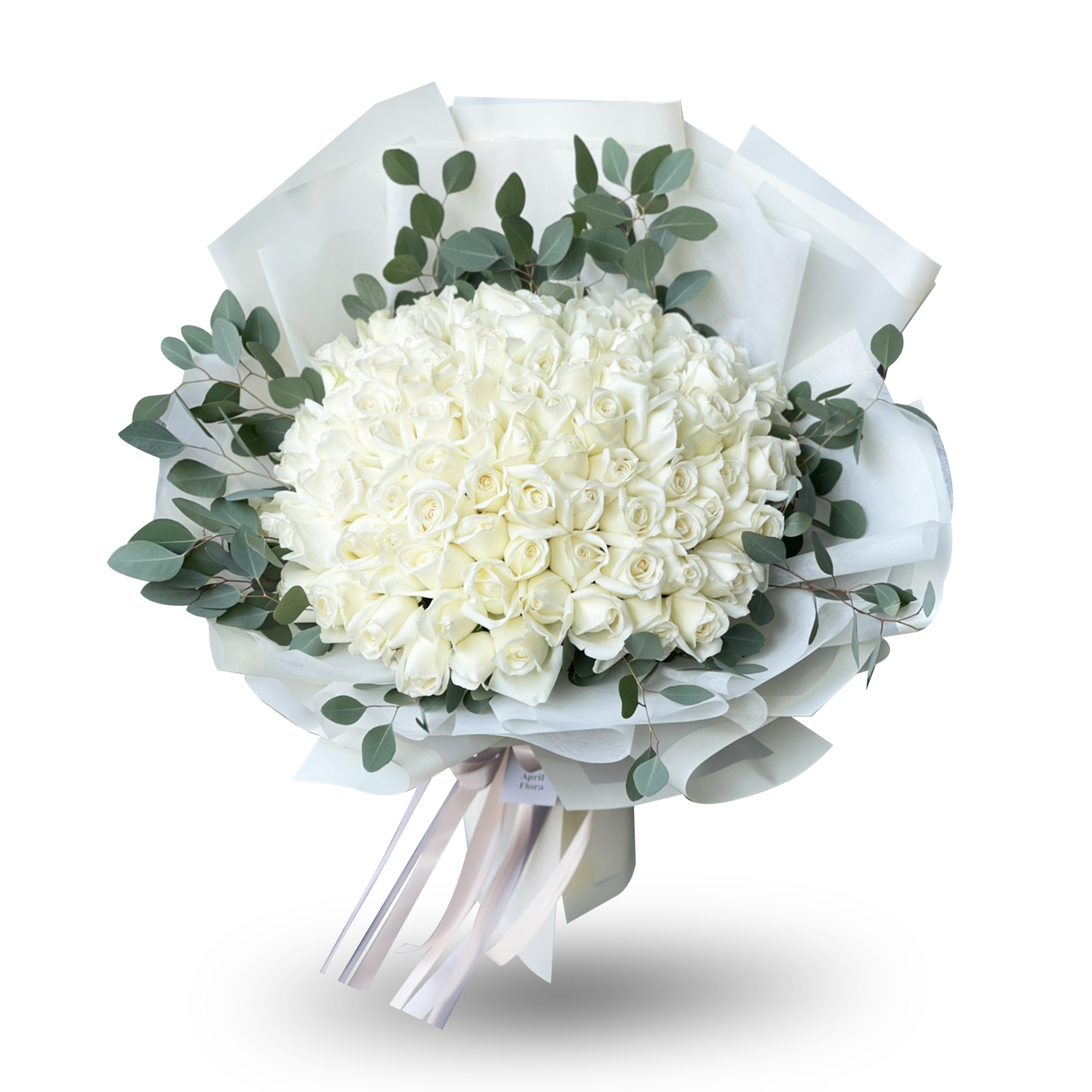 "Fairy Fleur" Bouquet of 100 white roses